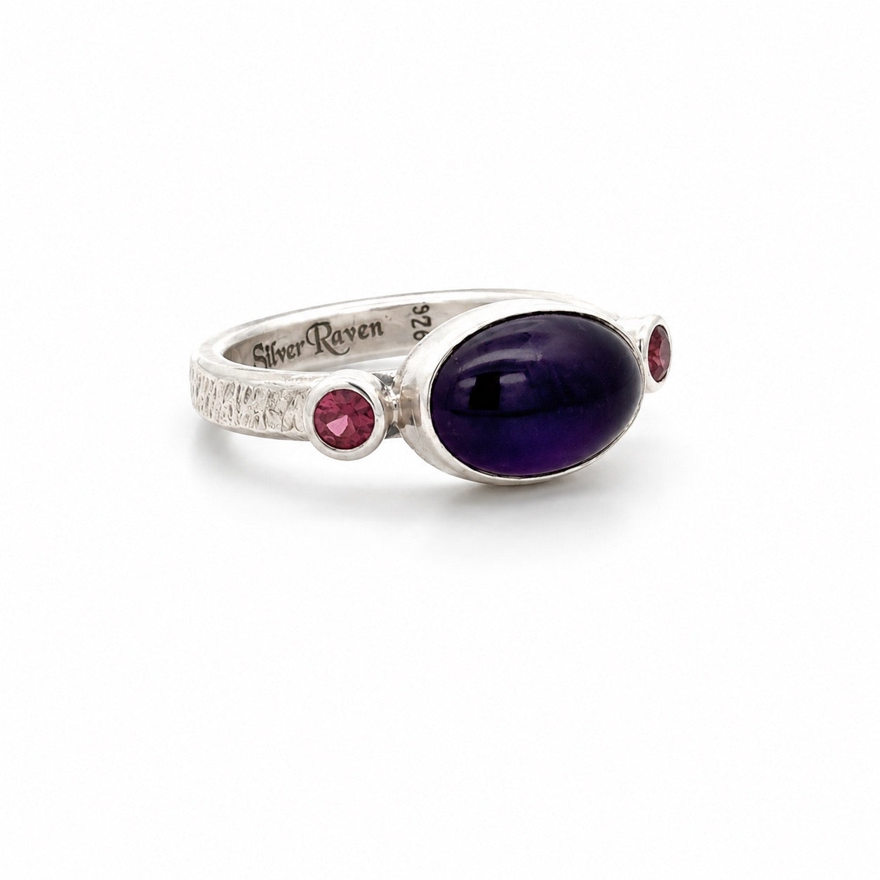 Gemstones 凛 Amethyst Tourmaline Ring - Size 8 – Silver Raven Studio