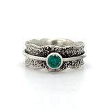 Green Moissanite Ring - Size 12