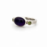 Amethyst Peridot Ring - Size 7.5