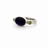 Amethyst Peridot Ring - Size 7.5