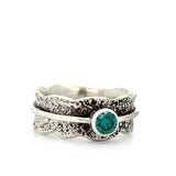 Green Moissanite Ring - Size 12