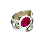 Pink Tourmaline Armor Ring - Size 8.5-8.75