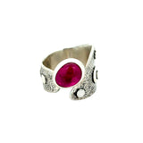 Pink Tourmaline Armor Ring - Size 8.5-8.75