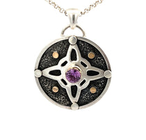 Alexandrite Necklace-Pendant 14K Gold + Sterling Silver