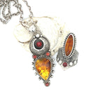 Amber Garnet Celestial Necklace