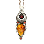 Amber Garnet Celestial Necklace