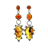 Amber Garnet Tourmaline Mismatch Earrings II