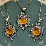 Amber Mandala Necklace