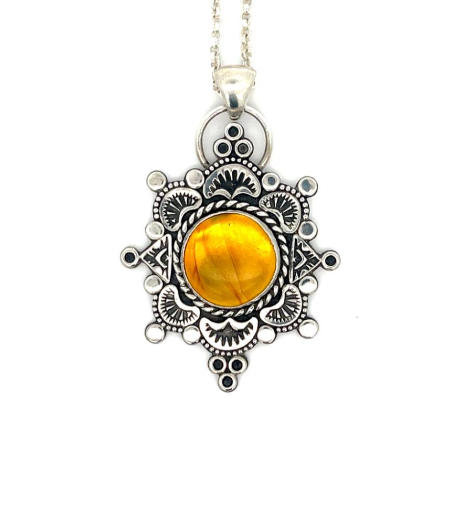 Amber Mandala Necklace