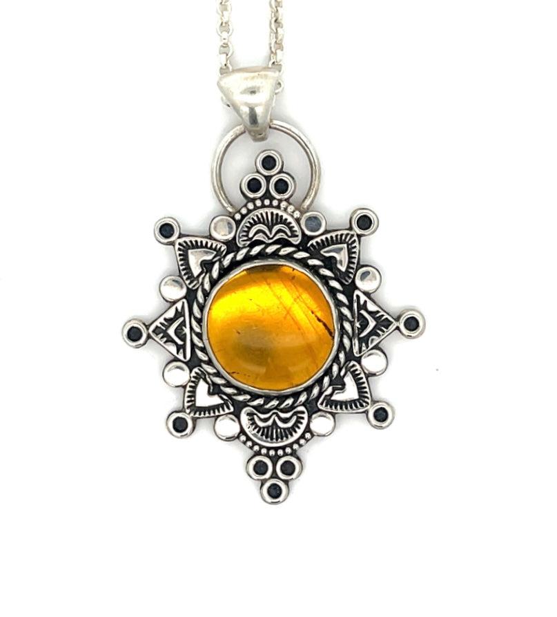 Amber Mandala Necklace