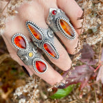 Amber Moon Warrior Ring Size 9-9.25