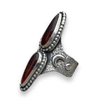 Amber Moon Warrior Ring Size 9-9.25