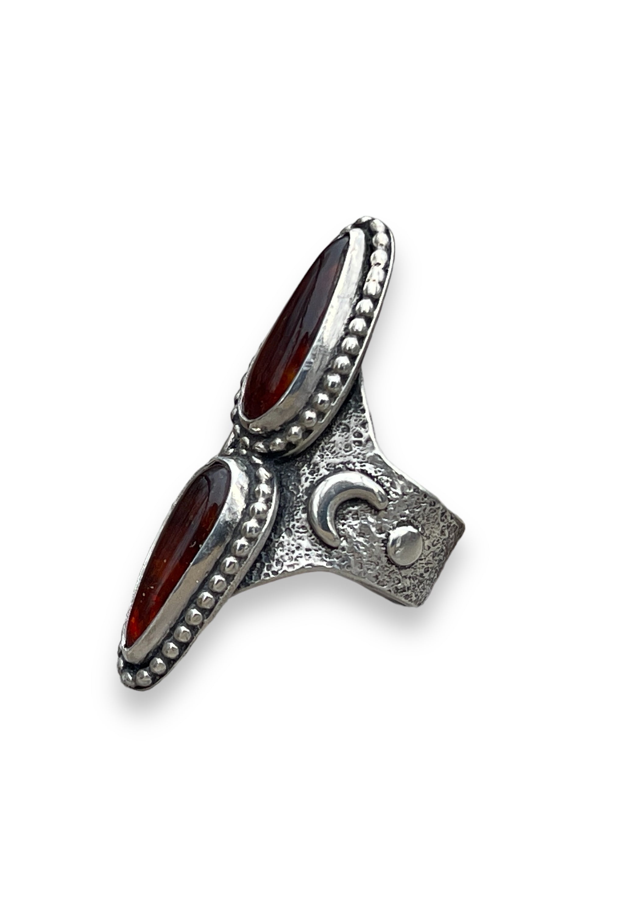 Amber Moon Warrior Ring Size 9-9.25