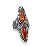 Amber Moon Warrior Ring Size 9-9.25