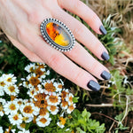 Amber Statement Ring Size 8.75-9