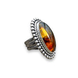 Amber Statement Ring Size 8.75-9