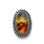 Amber Statement Ring Size 8.75-9