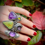 Amethyst Shield Ring Size 9.5