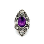 Amethyst Shield Ring Size 9.5