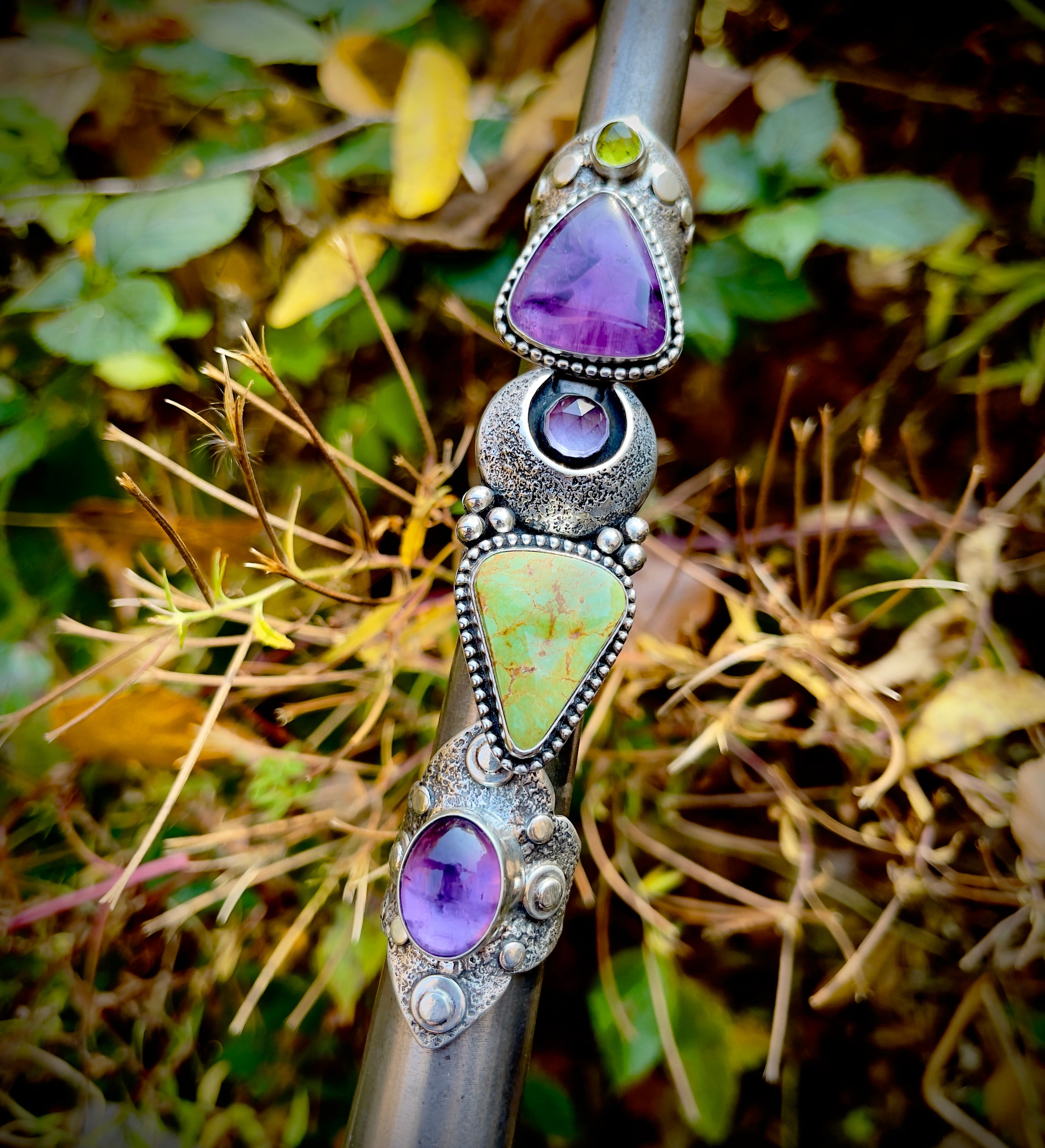 Amethyst Shield Ring Size 9.5