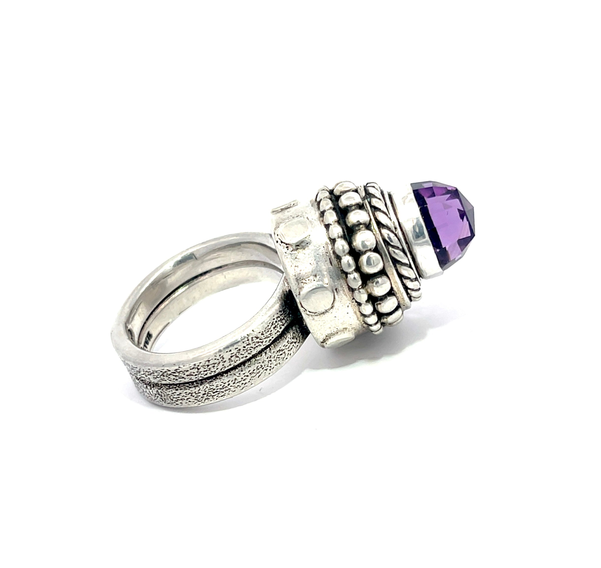 Amethyst Temple Ring Size 7.5