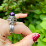 Amethyst Temple Ring Size 7.5