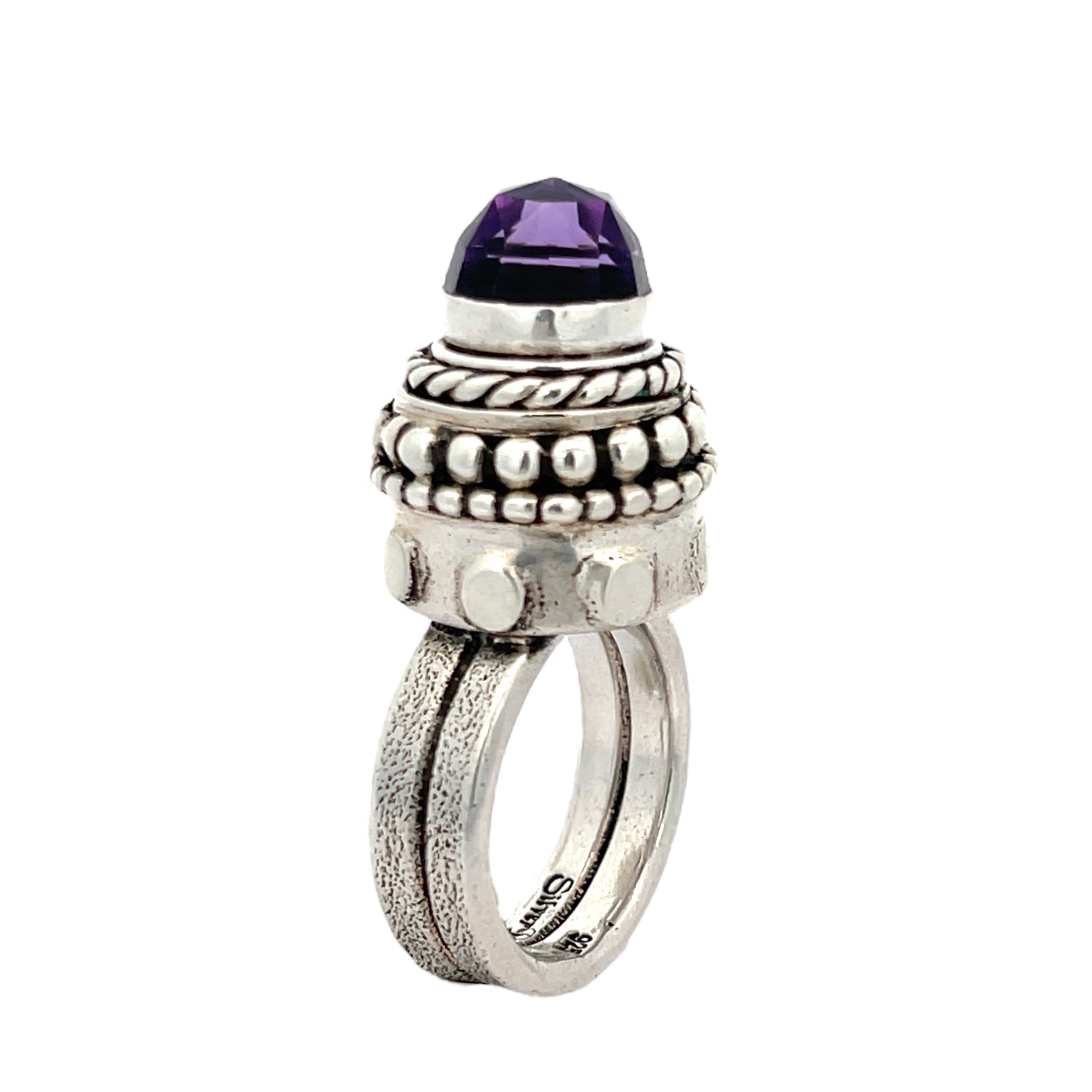 Amethyst Temple Ring Size 7.5