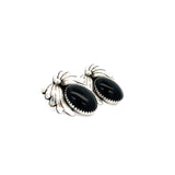 Black Onyx Leaf Earrings