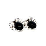 Black Onyx Leaf Earrings