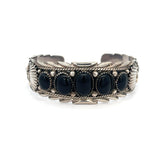 Black Onyx Row Cuff Bracelet