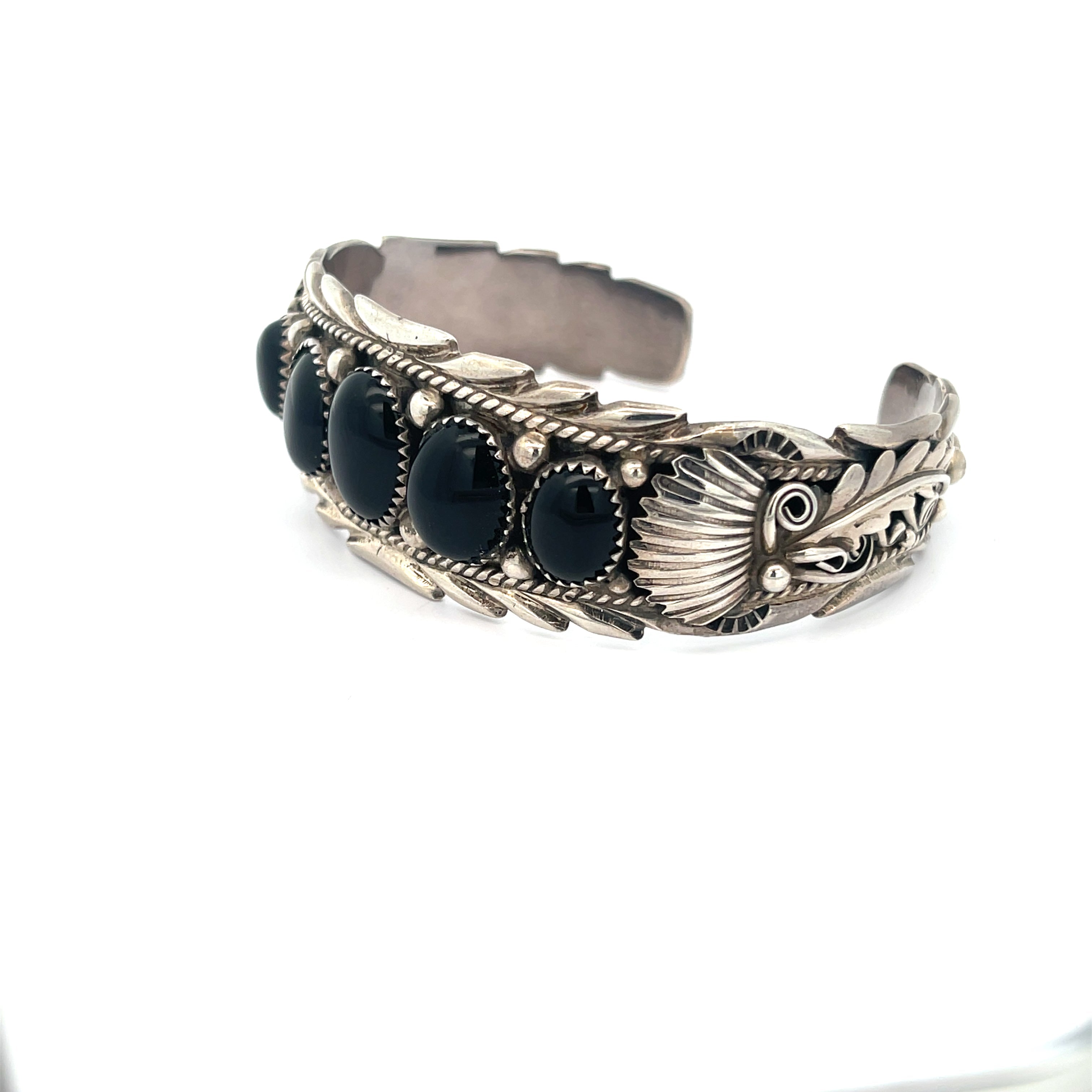 Black Onyx Row Cuff Bracelet