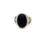 Black Onyx Shield Ring Size 12.5