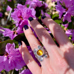 Citrine Armor Ring Size 7.25