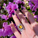 Citrine Armor Ring Size 7.25