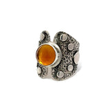 Citrine Armor Ring Size 7.25