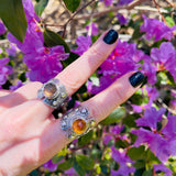 Citrine Armor Ring Size 7.25