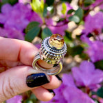 Citrine Temple Ring Size 6.5
