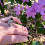 Citrine Temple Ring Size 6.5