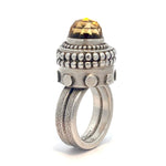 Citrine Temple Ring Size 6.5