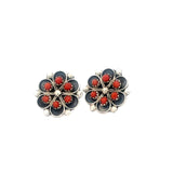 Coral Cluster Flower Earrings