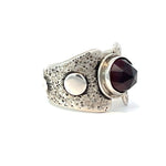 Garnet Armor Ring Size 5.5