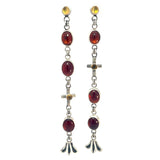 Garnet Citrine Duster Earrings