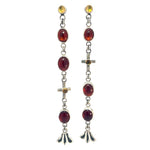 Garnet Citrine Duster Earrings