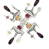 Garnet Super 7 Citrine Chandelier Earrings