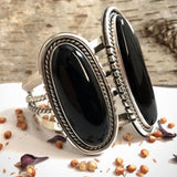 Huge Black Onyx Cuff Bracelet