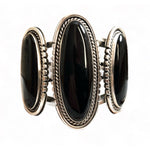 Huge Black Onyx Cuff Bracelet