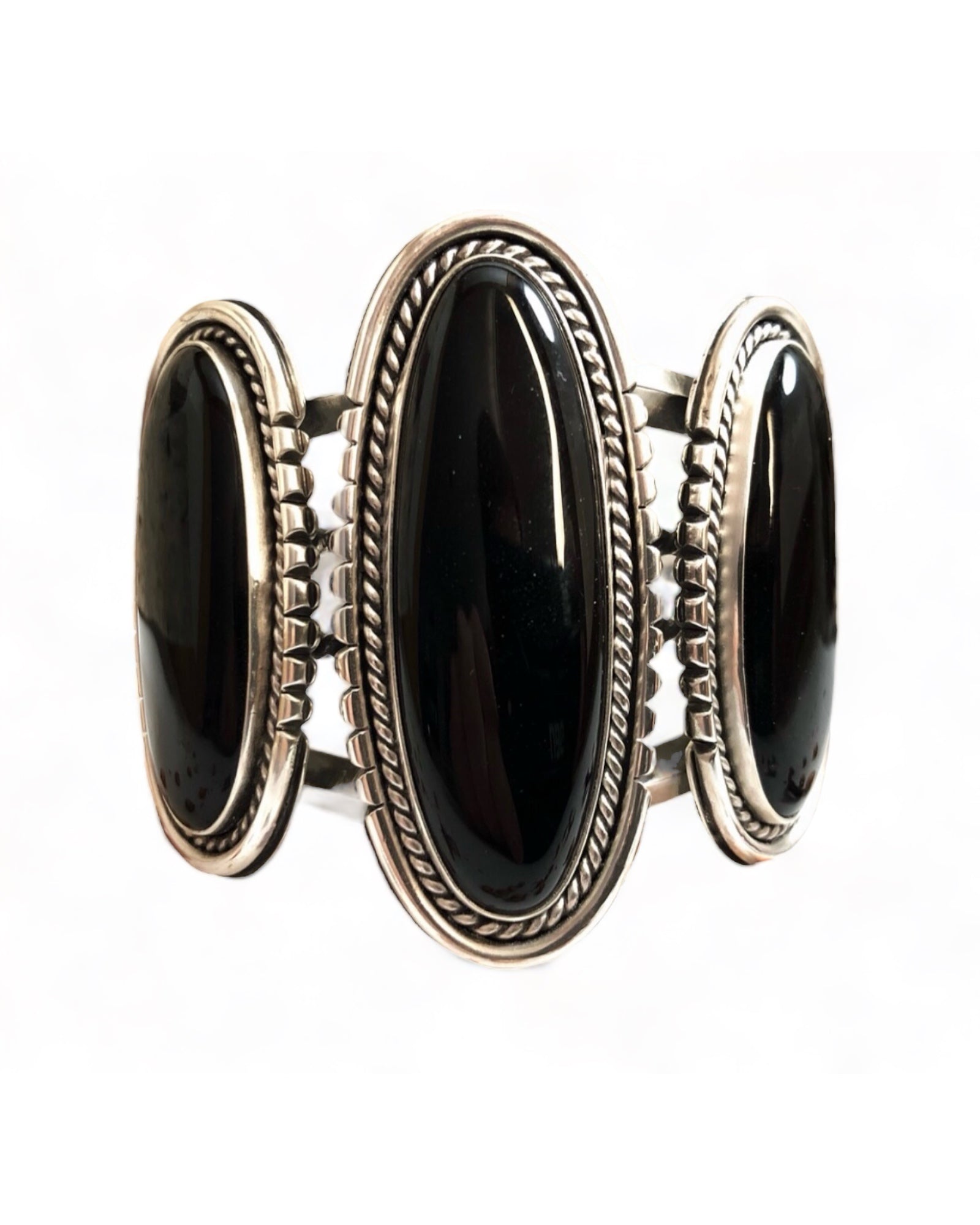 Huge Black Onyx Cuff Bracelet