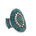 Huge Turquoise Shield Cuff Bracelet