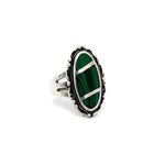 Malachite Inlay Ring Size 8