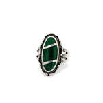 Malachite Inlay Ring Size 8